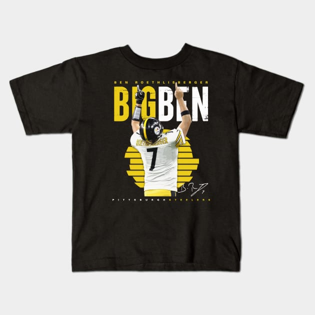 Ben Roethlisberger Kids T-Shirt by Juantamad